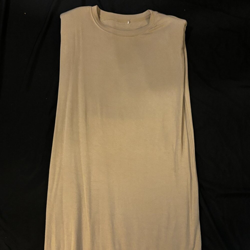 Stretchy Shoulder Pad Dress (size L)